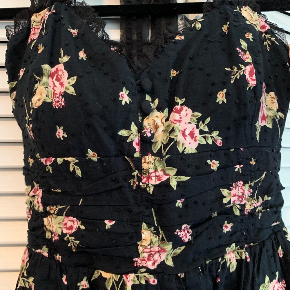 GUESS Black Floral corset dress